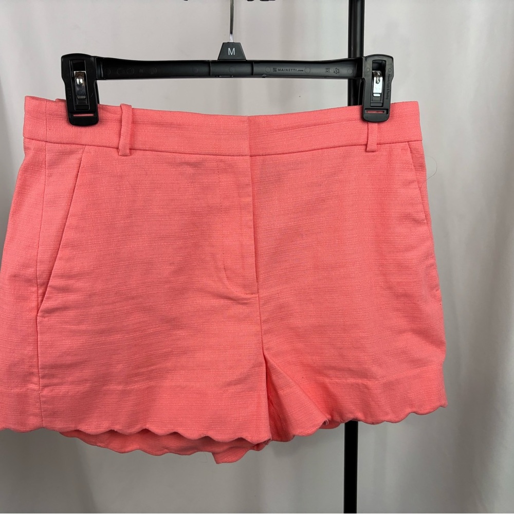 J. Crew Pink High Waist Shorts Tailored Linen Blend
